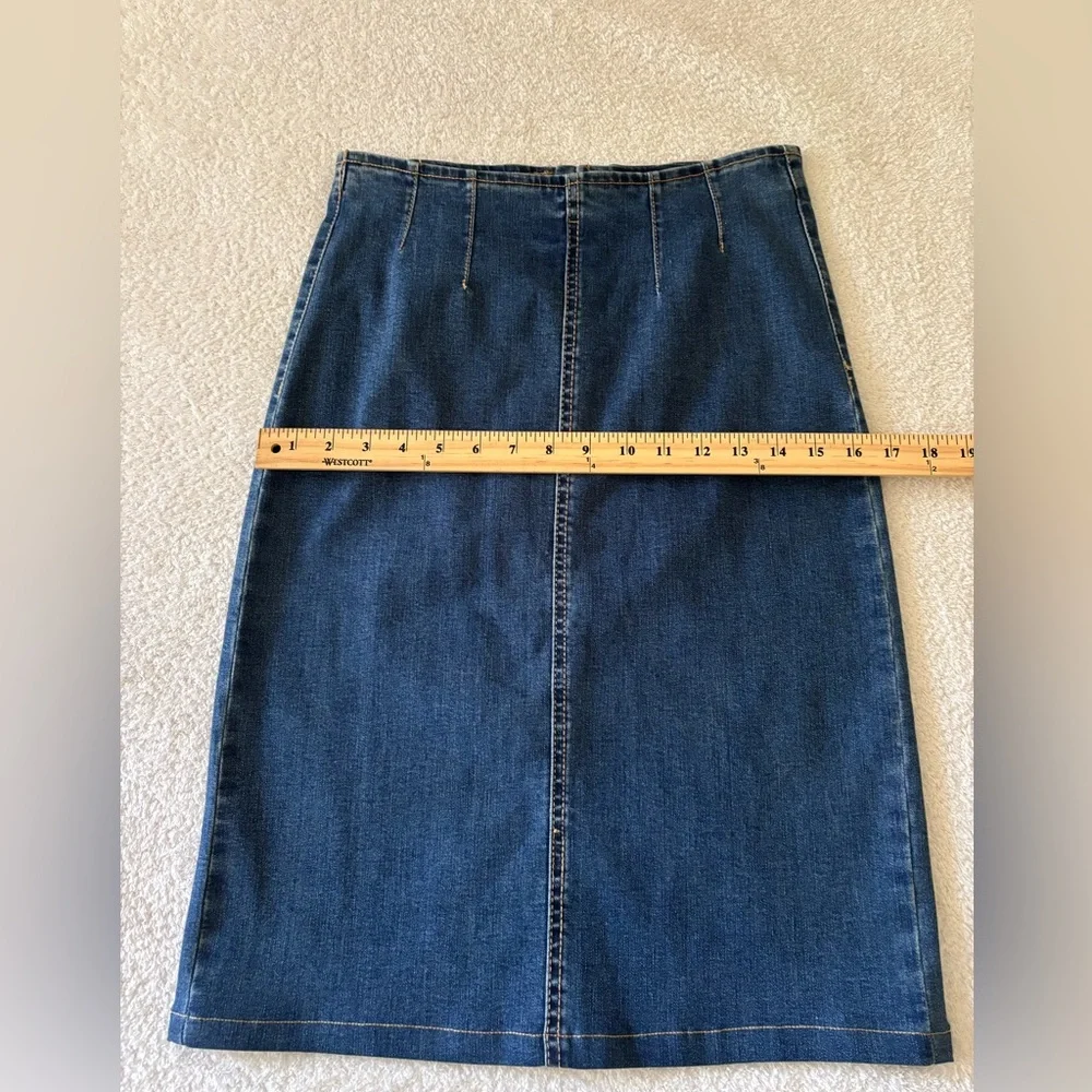 And Now This Women’s Blue Denim Pencil Skirt